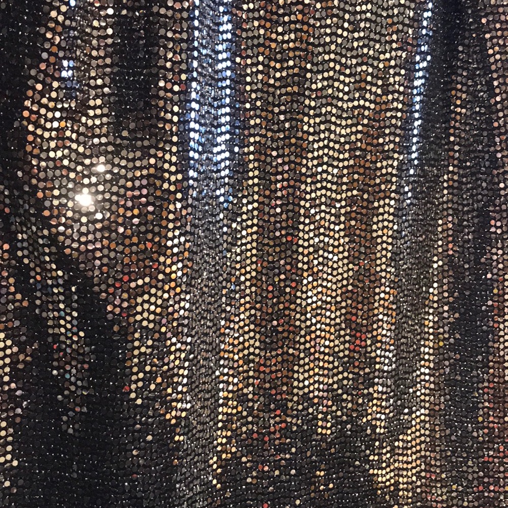 CLEARANCE Silver Shiny Metallic Holiday Bodycon Dress - Picture 7 of 7